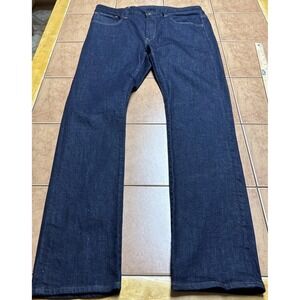 G Star RAW Denim Jeans Men 34 x 31 Dark‎ Indigo 3301 Slim Fit Stretch Zip Fly